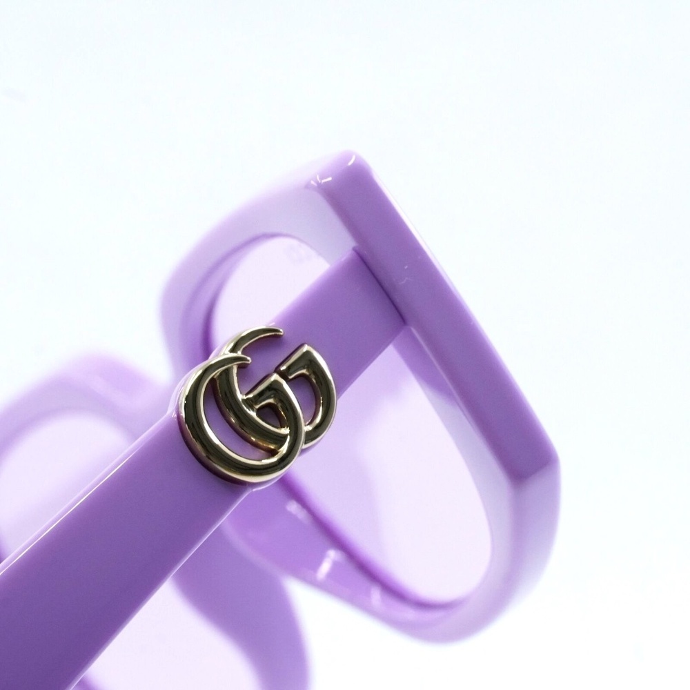 NWT Gucci GG1534S-004 Violet Rectangle 55mm Sunglasses - Picture 4 of 6